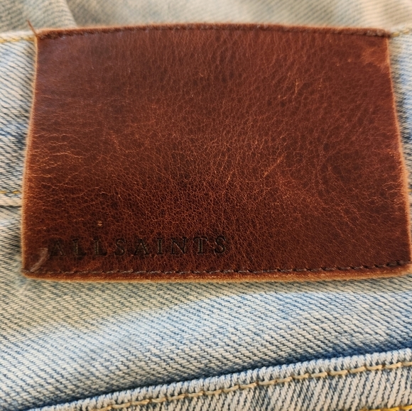 Allsaints Cigarette Jeans Stretch Slim Skinny Distressed Mens Size W33 - Picture 8 of 9